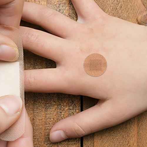 NOLITOY 100pcs Elastic Spot Bandages, Small Round Adhesive Flexible Fabric Tape Sticker for Wounds Protection Care in Multiple Sizes