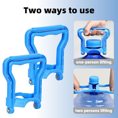 Heavy-Duty 5 Gallon Water Bottle Carrier Set with Ergonomic Handle