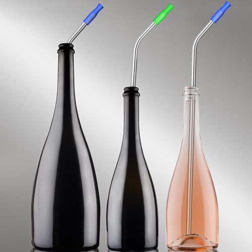 14-Inch Stainless Steel Drinking Straws for Large Tumblers - Silver, Set of 10