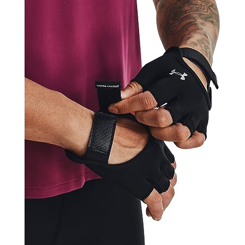 Under Armour Women's Training Gloves Half Finger Black Silver Medium