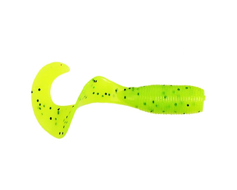 Yamamoto 5" Super GRUB Chartreuse W/Large Black Flake (20 Pack)