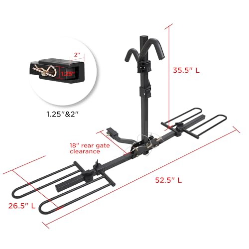 Rockland 2-Bike Hitch Rack - 80 lbs Capacity, Foldable Platform Carrier