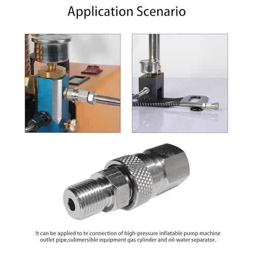 1/8 NPT Female Connector and 8mm Male Plug Fill Nipple Quick-Disconnect Set, Stainless Steel Remote Line Male & Female Set for PCP Foster Paintball Airsoft Air Gun Tool