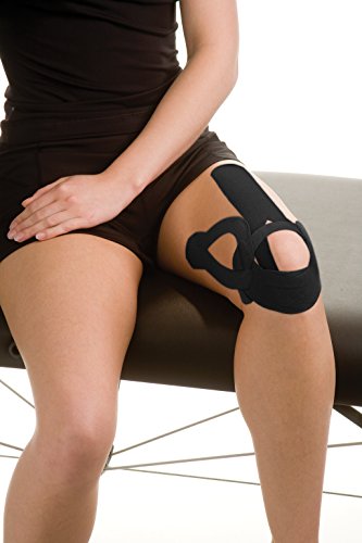 Mueller Kinesiology Tape Pre-Cut Strips Black - Water-Resistant Support