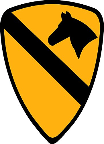 Military Vinyl Bumper Sticker 1st Cavalry Division Patch 3.8 Inch Decal