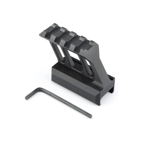 TuFok Picatinny Rail Riser Mount High Profile Picatinny Rail 1 inch for Sight Red Dot Scope and Optics 4 Slots/13 Slots (4 Slots)