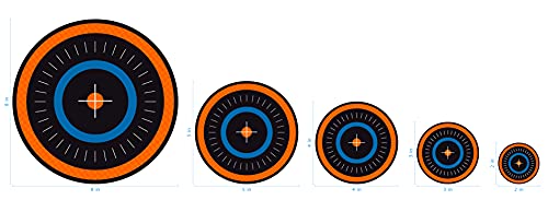 Midnight Repositionable Shooting Target Decals for Kids Foam Blasters - 5 Sizes
