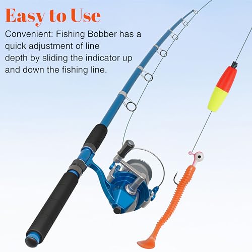 Fishing Floats Peg Cigar Shape Foam Bait Indicators - Mixed Colors 2in 12pcs