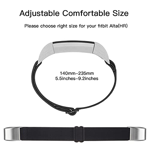 Adjustable Breathable Nylon Sports Wristbands for Fitbit Alta/Alta HR - Black