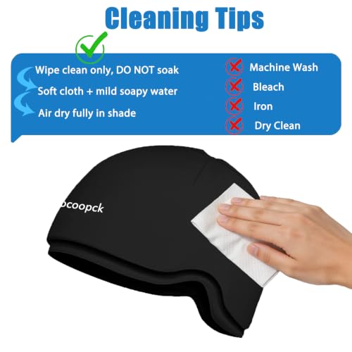 Black Cold Cap for Chemotherapy & Migraine Relief - Standard Fit