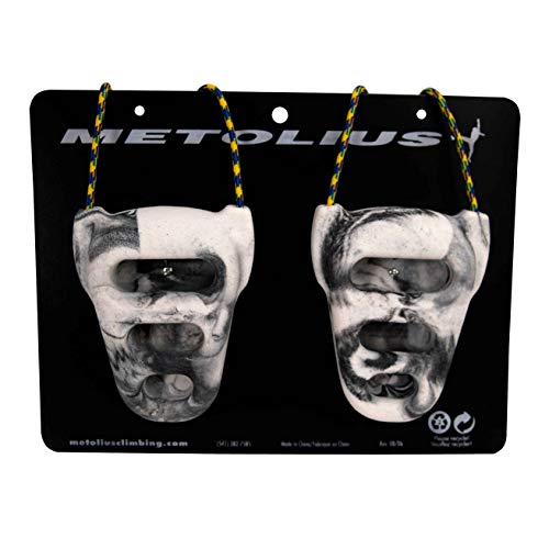 Metolius Rock Rings CNC 3D Set with Black and White Swirl Variation - Portable Climbing Training Equipment