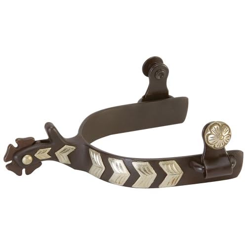 Weaver Leather Men's Show Spur with German Silver Chevron Trim, 1.25