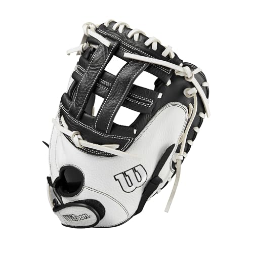 Wilson 2024 A700 FPCM 33" Fastpitch Catcher's Mitt - White/Black, Right Hand Throw