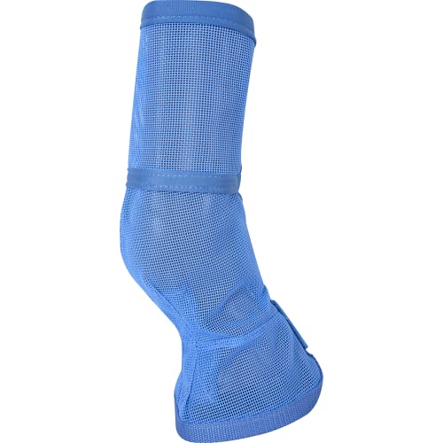 Horse Leg Guard Fly Boots - Blue, Set of Two, Durable Mesh Horse Boots (CASC-LG3)