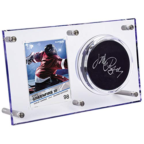 Trading Card Display Case for Puck and Standard Cards, Clear