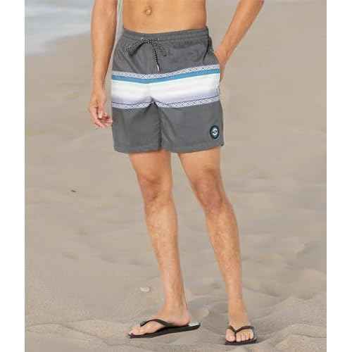 Quiksilver Mens 17 Inch Elastic Waist Swim Trunk Bathing Suit Short