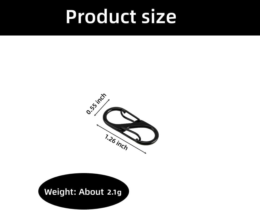 12Pcs Zipper Lock Clips Theft Deterrent, Backpack Zipper Lock Clip Quick Disconnect Carabiner Clip to Keep Zippers Closed(1.26 inch)