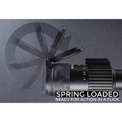 Monstrum Rubberized Flip-Up Rifle Scope Lens Covers