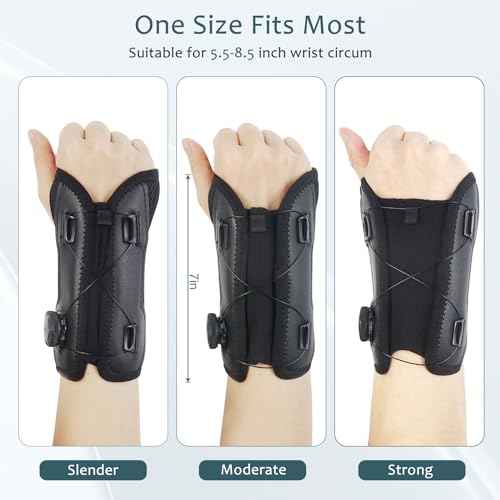 Carpal Tunnel Wrist Brace Night Support, Adjustable Wrist Support Splint, Hand Brace for Pain Relief, Carpal Tunnel Syndrome, Tendinitis and Arthritis, for Sleeping Women & Men, Right & Left