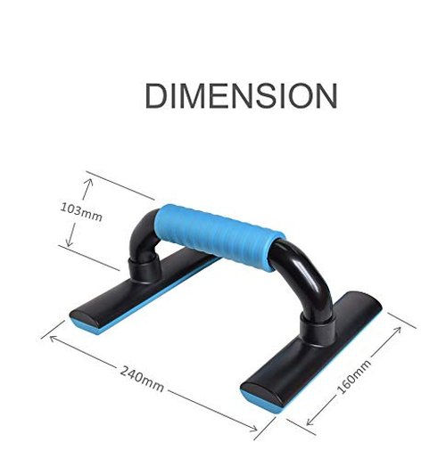 Push Up Bars Strength Training - Push Up Board Push-up Bracket Board with Non-Slip Sturdy Structure Portable for Home Fitness Training, Push Up Stands Handle for Floor Workouts (Blue)