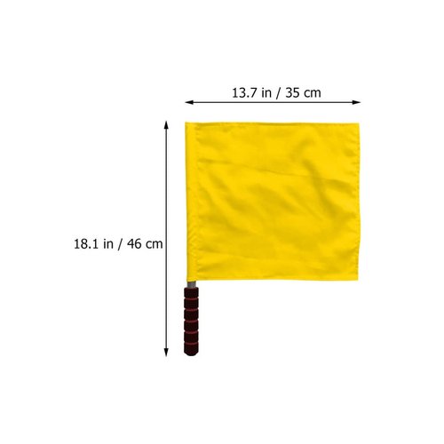 3pcs Referee Stainless Steel Hand Flags Field Official Sports Training Flag for Soccer Volleyball Football Track Red Green Yellow