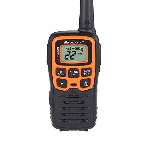Midland -T51X3VP3 X-TALKER Walkie-Walkie - Long Range Two Way Radio for Camping Hiking Hand Held RZR FRS Compact Radio UTV communication NOAA Weather Scan - Black/Orange, 3 Radios