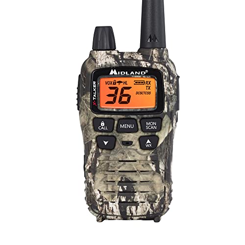 Midland¢ç - T75VP3 - 36 Channel FRS Two-Way Radio - Long Range Walkie Talkie, 121 Privacy Codes, & NOAA Weather Scan + Alert - Mossy Oak Camo - Set of 2