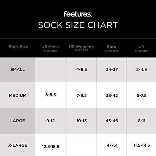Feetures High Performance Ultra Light Ankle Sock - No Show Socks for Women & Men with Heel Tab - Black, Small - (6 Pair)