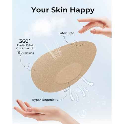 Libre 3 Sensor Covers Waterproof- 20pcs Sensor Covers for Libre 3£¬ Adhesive Patches for CGM£¬Backing with Easy-Peel Tab for 10-14 Days Full Cover No Glue in Center(Nude)