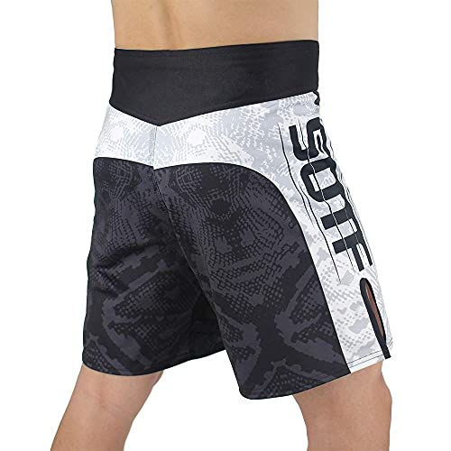 Men's MMA Boxing Shorts - Dark Gray, Medium, Fight & BJJ No Gi Shorts