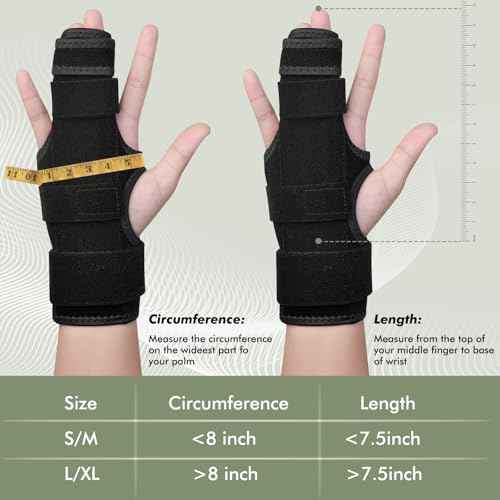 Trigger Finger Splint, 2 Finger Brace for Index, Middle, Ring, Pinky Finger, Treatment for Hand Fractures, Arthritis (L/XL, Right)