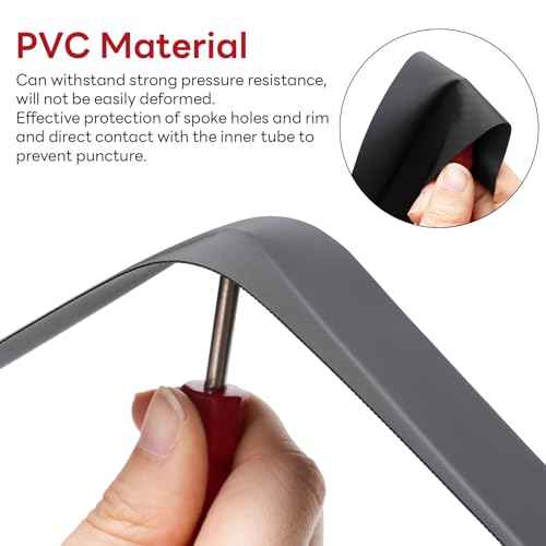 YunSCM 26x4.0 Inch Rim Strip Rim Tape Fat Tire Liner PVC Inner Tube Cushion Protector Anti Puncture for Bikes (Black) 2-PCS