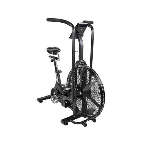 Fitvids Upright Fan Bike with Adjustable Seat and Handlebars for HIIT and Cardio Training