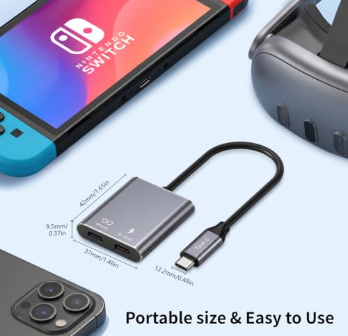 USB-C to AR Glasses Charging Adapter 8K@60Hz 100W Fast Charge Hub