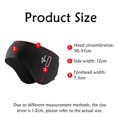 Winter Ear Warmers Headbands, Adjustable Sports Headband Ear Warmers, Winter Ear Covers for Women and MenSki Sport Headband for Men & Women, for Ski Running Cycling Workout