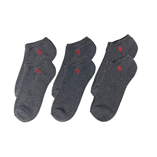 Polo Ralph Lauren Men`s Half Cushioned No Show Socks 6 Pack