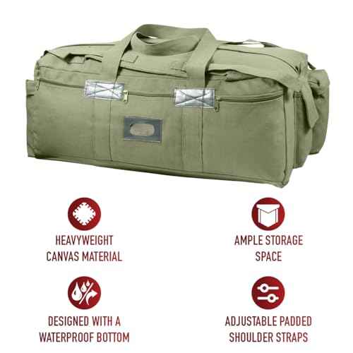 Rothco Tactical Duffle Bag - Rugged All-Purpose Gear and Equipment Bag, Water-Resistant Bottom