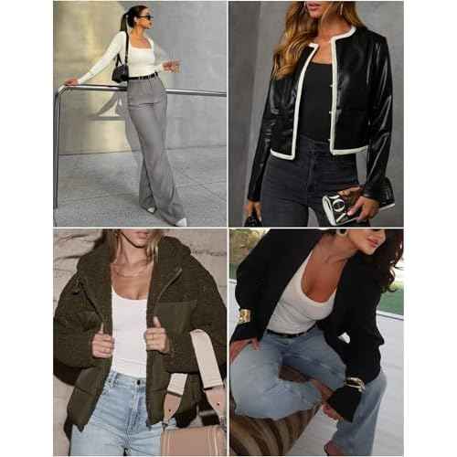 Ekouaer Womens 3 Pack Long Sleeve Shirts Square Neck Basic Tops Fitted Tee Thermal Undershirts XS-XXL