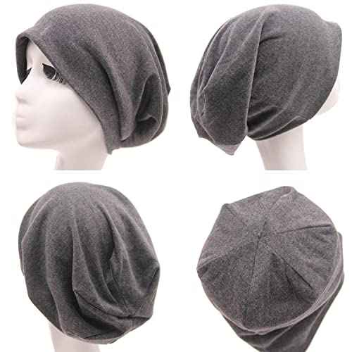 UTTPLL Unisex Baggy Cotton Beanies Lightweight Hip-Hop Soft Slouchy Stretch Beanie Hat Chemo Caps for Men Women