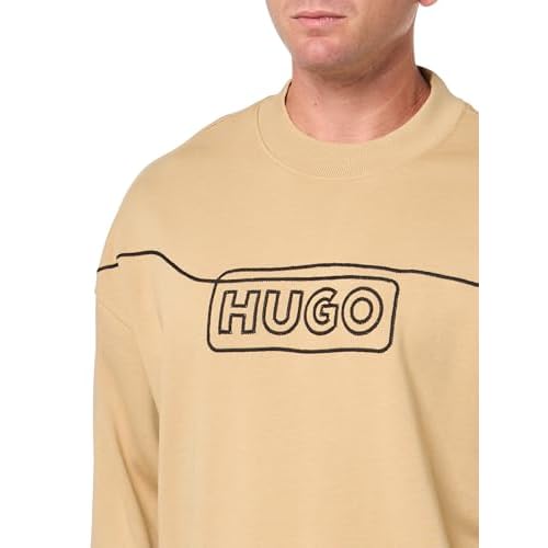 HUGO Men's Outline Logo Crewneck Sweatshirt