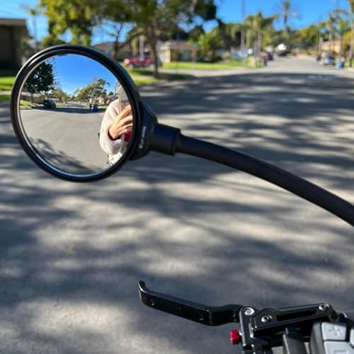 Bicycle Rearview Mirrors 2-Pack - Wide Angle, Adjustable & Shockproof