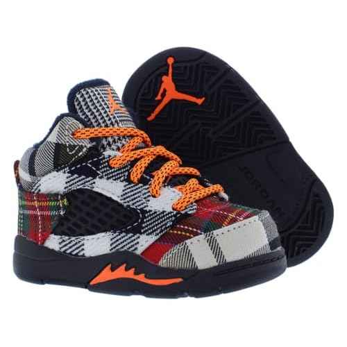 Jordan Toddler's 5 Retro Plaid Black/Total Orange (FD4813 008)