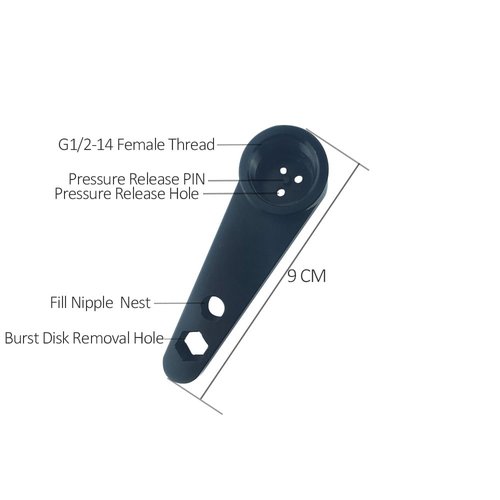 Pautaca Paintball Regulator Valve Wrench Burst Disk Spanner for Release Residual Pressure Replace Anti-riot and Remove Regulator Easily