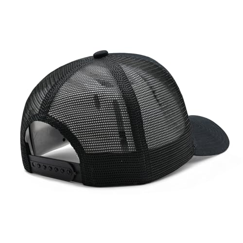 Black American Flag Trucker Hat for Men and Women, Adjustable USA Baseball Cap