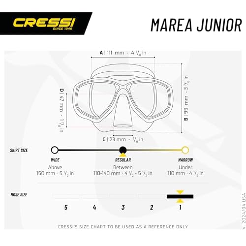 Cressi Youth Kids Snorkeling Mask and Dry Snorkel Kit - Marea Jr & Mini Dry: Designed in Italy