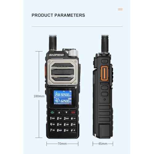 Baofeng Tri-Band Two Way Radio UV-25 10W Long Range Walkie Talkie with Wireless Copy Fequency Function UV25A with K Plug USB Cable for Adults