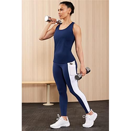 Fabletics Women's On-The-Go PowerHold High-Waisted Legging, Workout, Yoga, Maximum Compression, Flattering