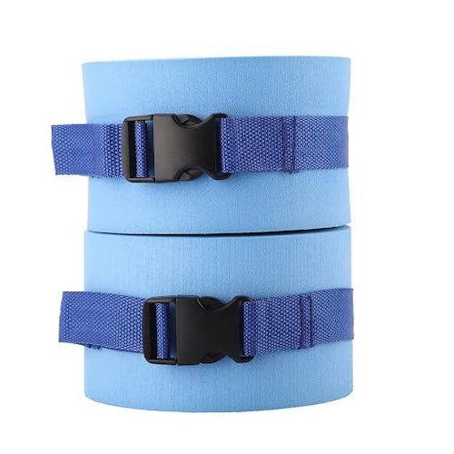 2 Pcs Foam Swimming Aquatic Cuffs Fitness Exercise Workout Ankles Arms Belts with Quick Release Buckle Swim Fitness Training Floats Sleeves Kids Float Discs Swim Ankle Bands Water Aerobics Float Ring