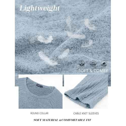 SAMPEEL Sweatshirt for Women Long Sleeve Shirts Crewneck Sweaters Fall Fashion Outfits 2025 Trendy Tunic Tops Plus Size