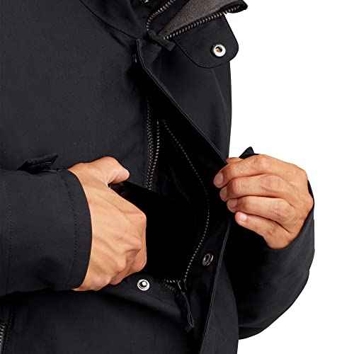 Dakine A-1 Insulated Canvas Winter Snowboard Jacket, Black, Small